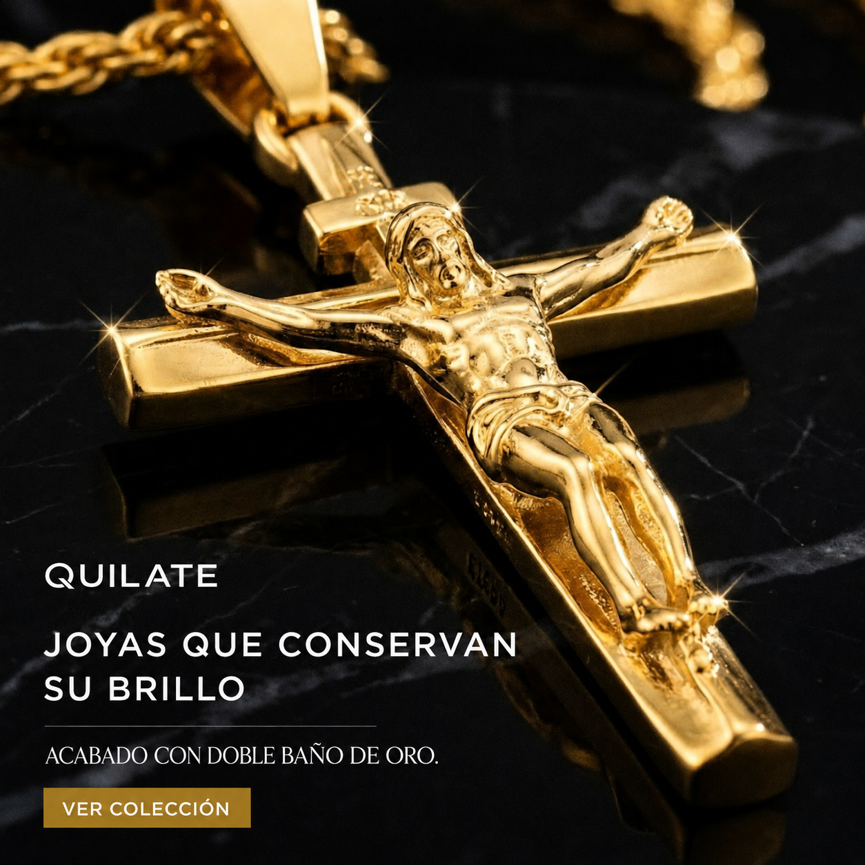 Crucifijo Vintage Oro 14K