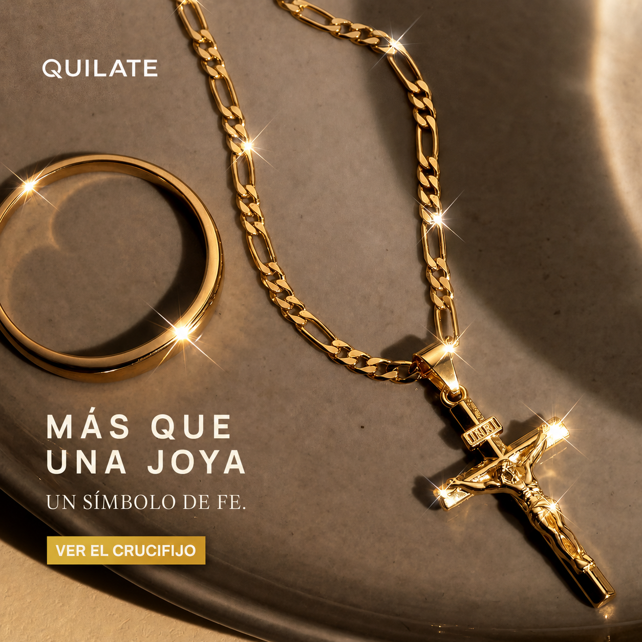 Crucifijo Vintage Oro 14K