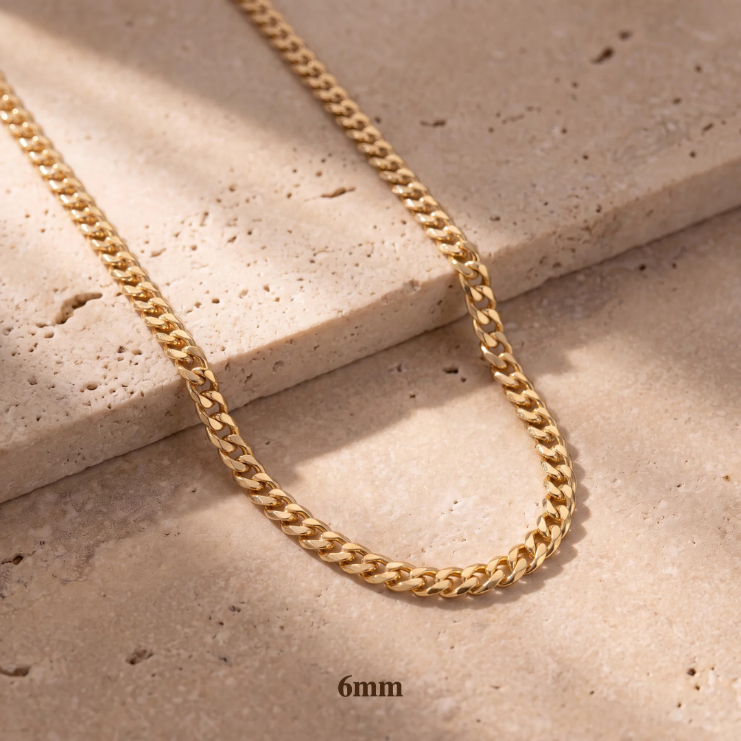 Cadena Cubana Monaco Oro 14K