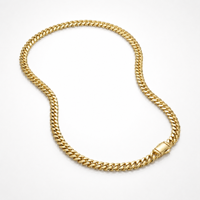 Cadena Cubana Monaco Oro 14K