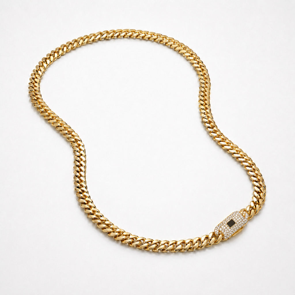 Cadena Cubana Monaco Oro 14K
