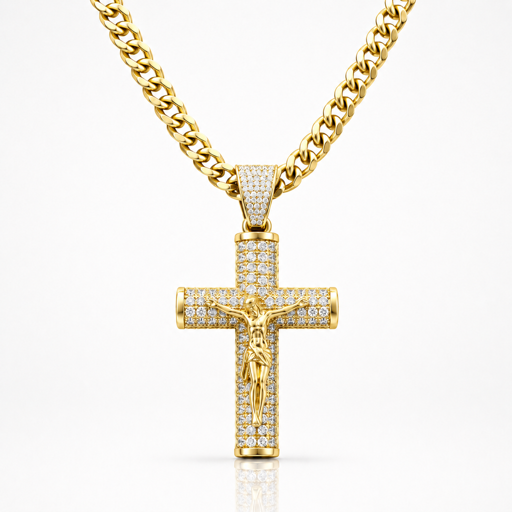 Cadena con Crucifijo Oro 14K