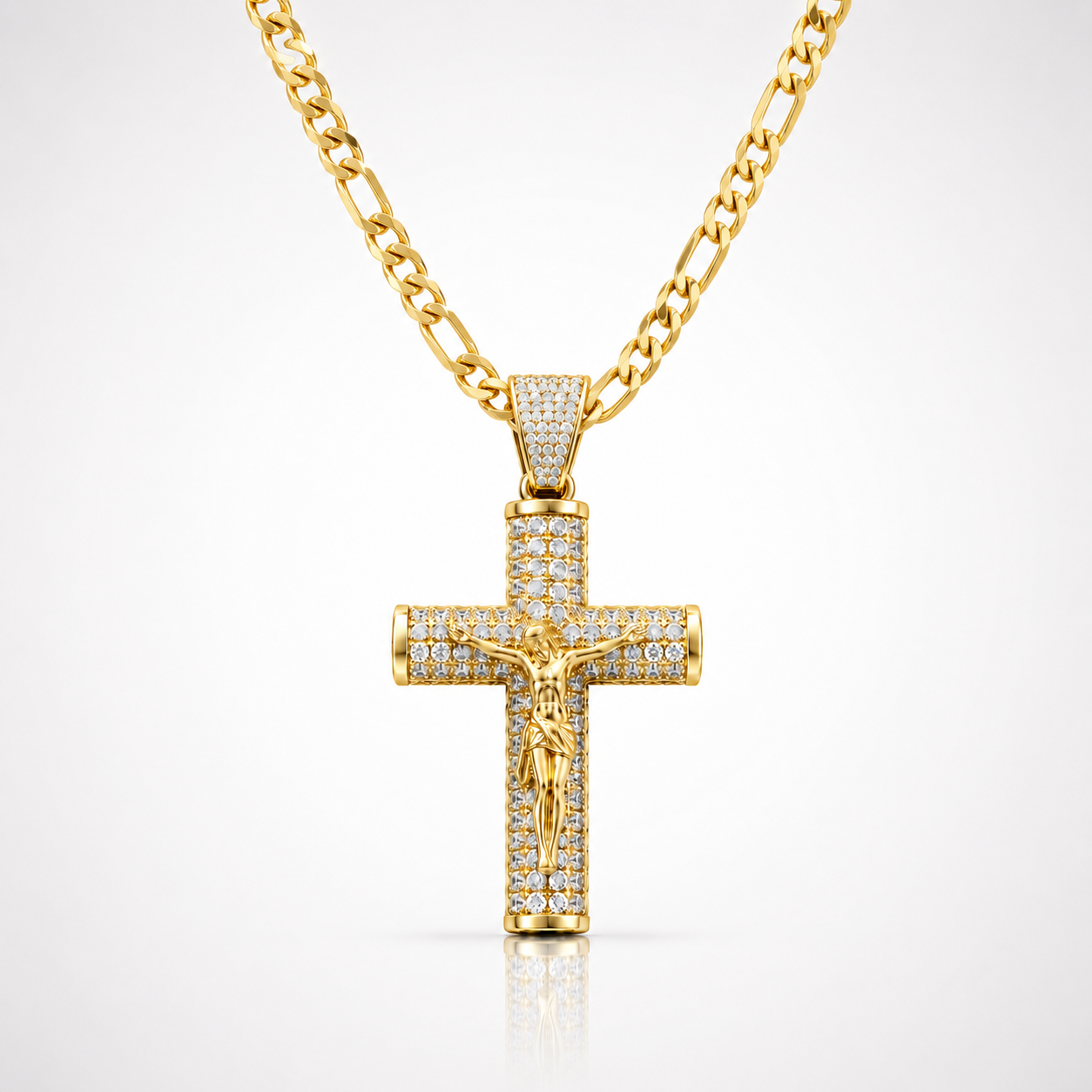 Cadena con Crucifijo Oro 14K