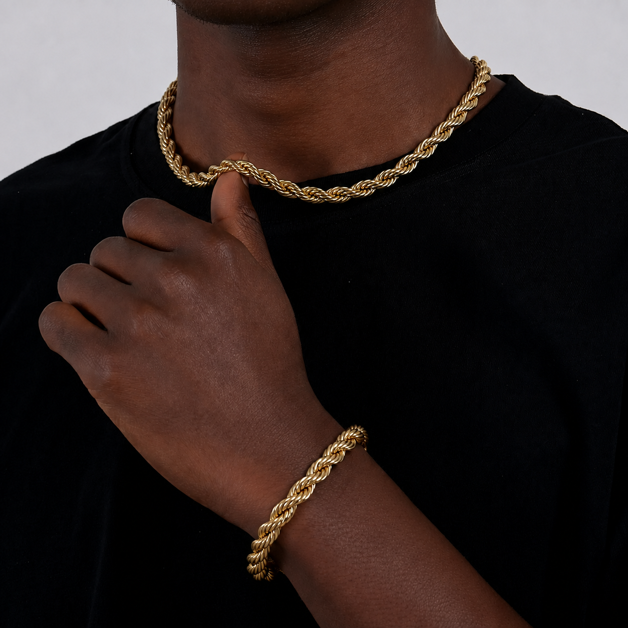 Conjunto Cordón Oro 14K