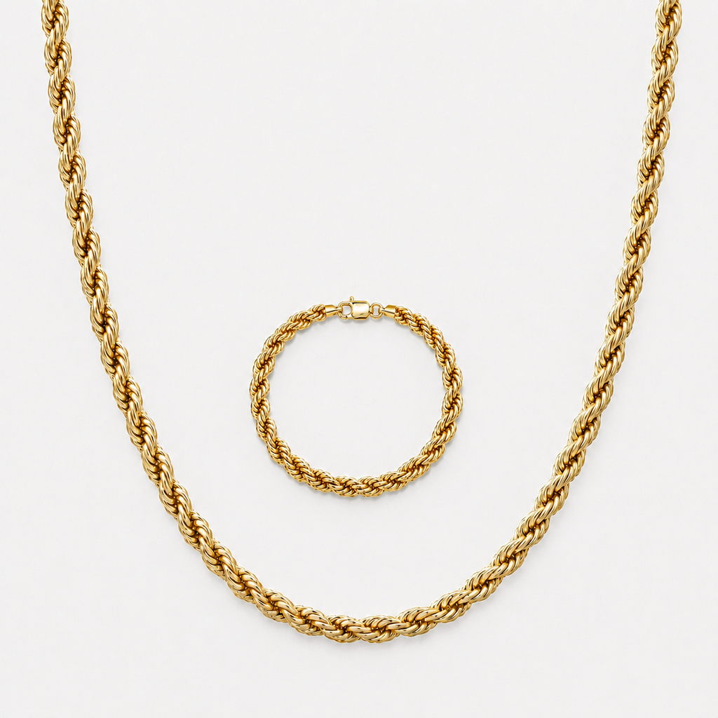 Conjunto Cordón Oro 14K