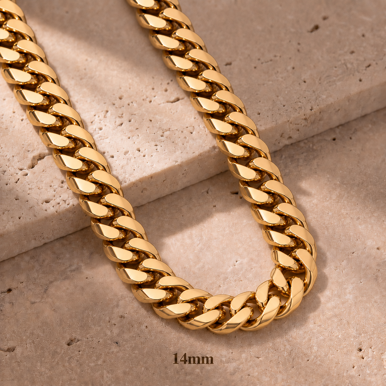 Cadena Cubana Monaco Oro 14K