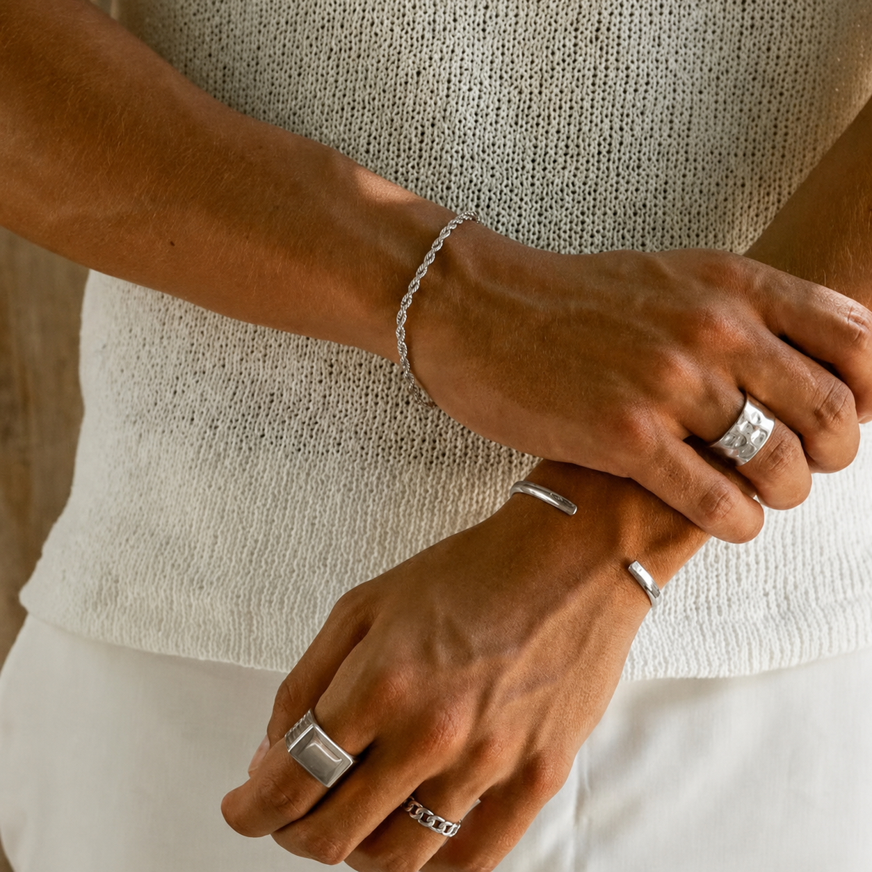 Pulsera Cordón (Plata)