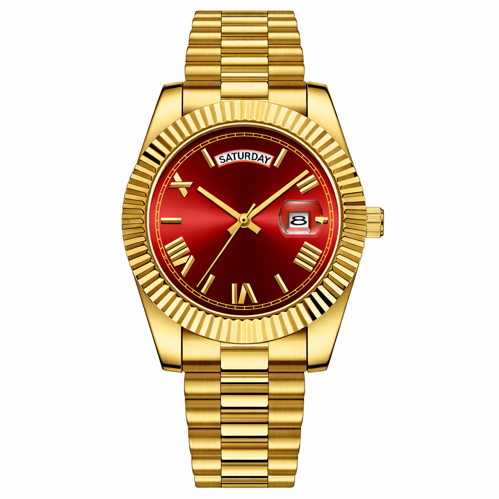 Reloj Quilate Regent (Oro/Rojo)