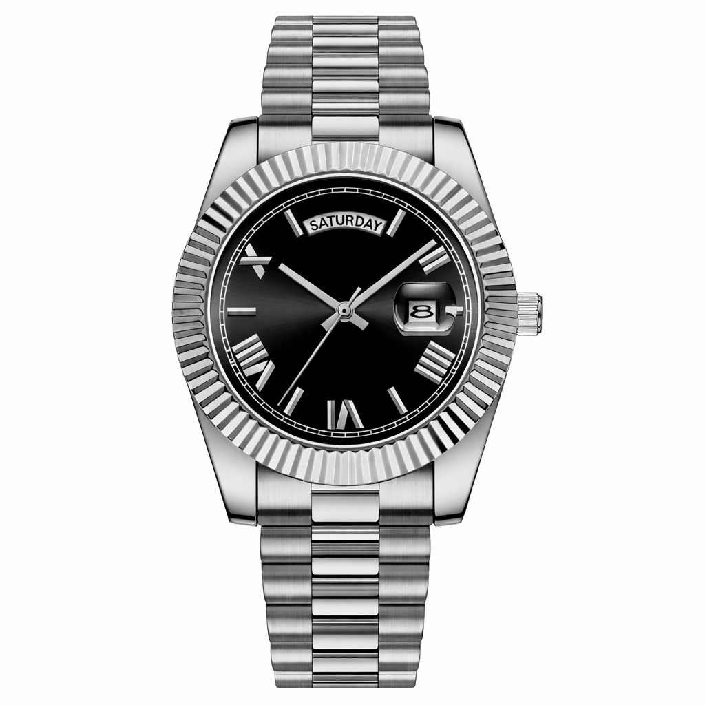 Reloj Quilate Regent (Plata/Negro)