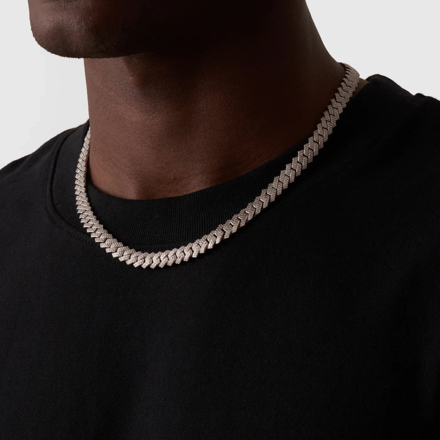 Cubana Prong Link Iced Out (Plata) 8MM