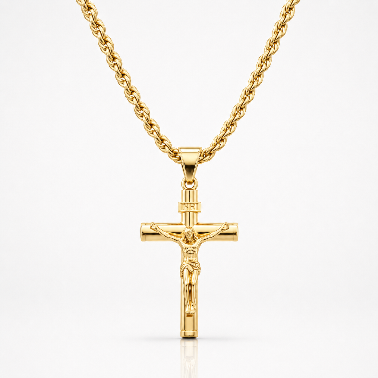 Cadena con Crucifijo Oro 14K