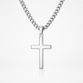 Cadena con Cruz en Plata